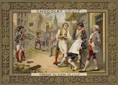 Een episode tijdens het Beleg van Lille, Frankrijk, 1792 door French School