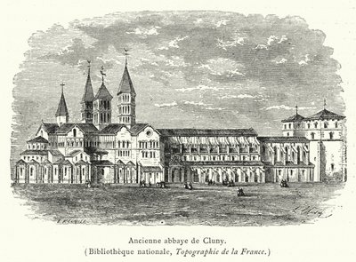 Oude abdij van Cluny door French School