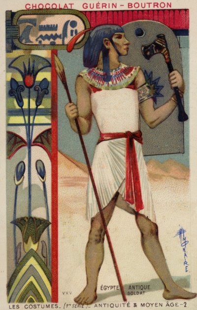 Oude Egyptische soldaat door French School