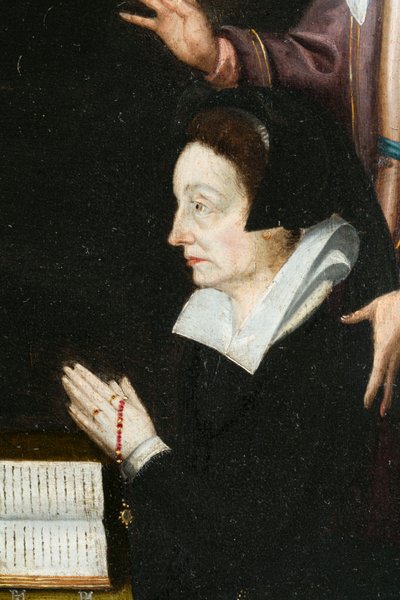 Anne Aubery, detail (Drieluik van Aubery) door French School