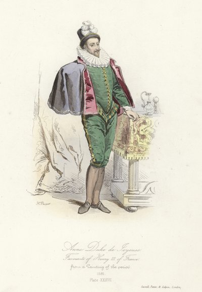 Anne, Hertog van Joyeuse, favoriet van Hendrik III van Frankrijk door French School