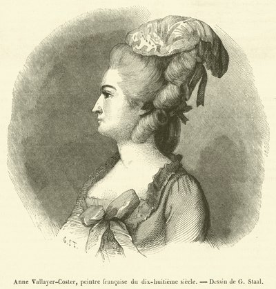 Anne Vallayer-Coster, Franse schilder uit de achttiende eeuw (gravure) door French School