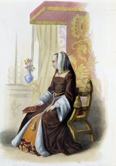 Anne de Bretagne, Hertogin van Bretagne (1477-1514) - in "Le Plutarque francais", door Mennechet, Parijs door French School