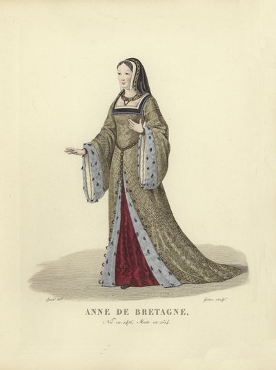 Anne van Bretagne, koningin-gemalin van Karel VIII en Lodewijk XII van Frankrijk door French School