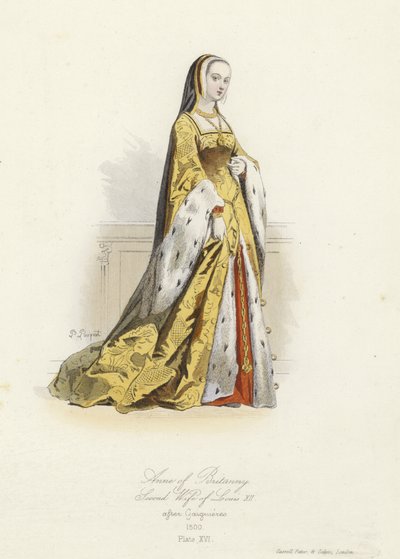 Anna van Bretagne, tweede vrouw van Lodewijk XII van Frankrijk door French School