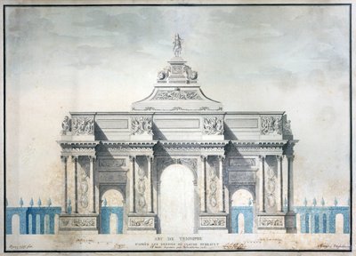 Arc de Triomphe, c.1810 door French School