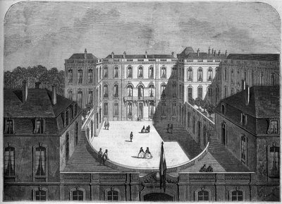 Architectuur: uitzicht op het hotel de la Caisse des dépôts et consignations (18e-19e eeuw), Parijs door French School