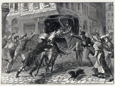 Arrestatie van Georges Cadoudal (1771-1804), een chouan-leider tijdens de Vendee-oorlogen, 9 maart door French School