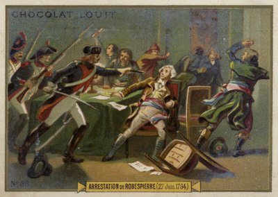 Arrestatie van Maximilien Robespierre, Franse Revolutie, 27 juli 1794 door French School