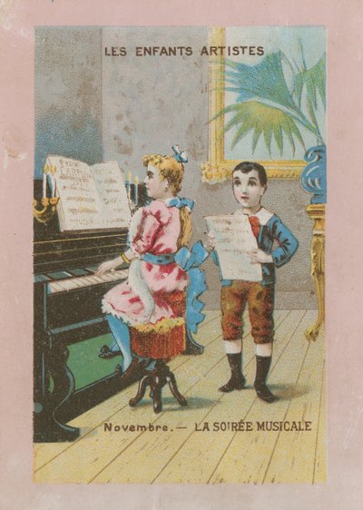 Artistieke kinderen. November; muzikaal soiree door French School