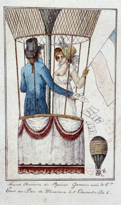 Ascensie van de natuurkundige André Jacques Garnerin door French School