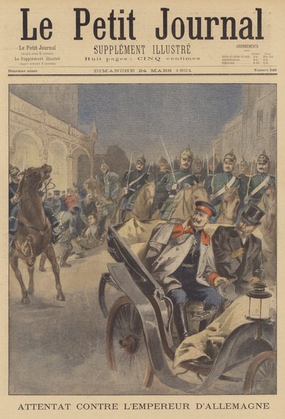 Moordaanslag op keizer Wilhelm II van Duitsland door French School