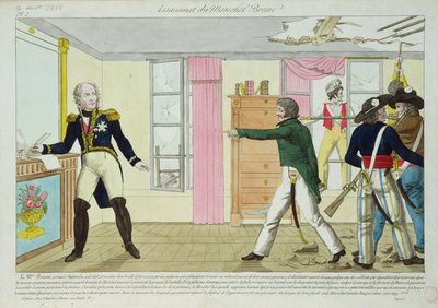 Moord op Maarschalk Brune in Avignon, 2 augustus 1815, 1815 door French School