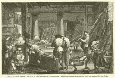 Werkplaats van de heer Jadot, timmerman, in Parijs door French School