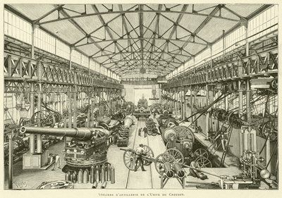 Artilleriewerkplaatsen van de Creusot Fabriek door French School