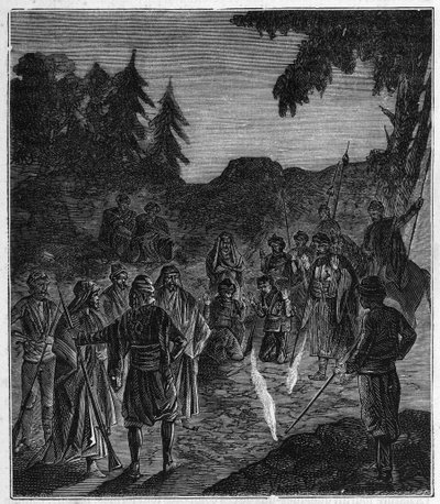 Ateshgah van Bakoe - vuurtempel in Azerbeidzjan - gravure in 