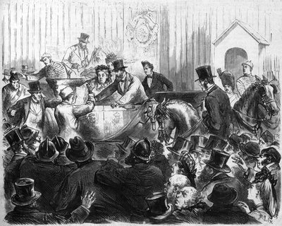 Aanval op Koningin Victoria van Engeland (1819-1901) door French School