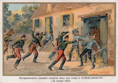 Aanval op een boerderij in Schirlenhoff door French School