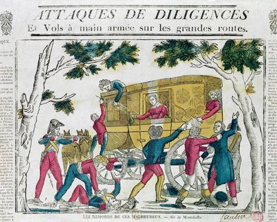 Aanval op de diligence van Parijs naar Lyon op 25 juli 1822 door French School
