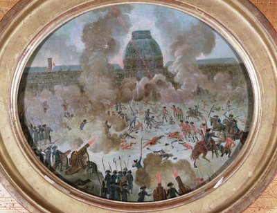 Aanval op de Tuilerieën, Parijs, 10 augustus 1792 door French School