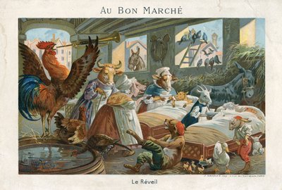 Au Bon Marché handelskaart door French School