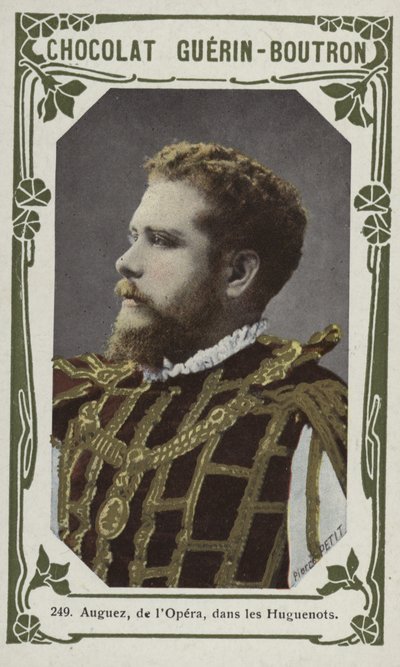 Auguez, van de Opera, in Les Huguenots door French School
