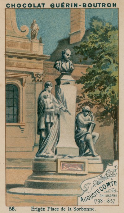 Auguste Comte, Filosoof, 1798-1857, Opgericht op Place de la Sorbonne door French School