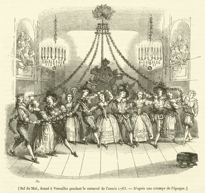 Bal du Mai, gegeven in Versailles tijdens het carnaval van het jaar 1763 door French School