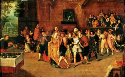 Bal tijdens het bewind van Hendrik III, 1574-89 door French School