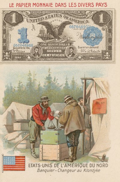 Bankier en geldwisselaar, Klondike, Alaska, VS door French School