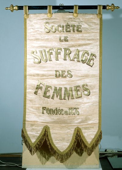 Banner voor de Societe Le Suffrage de Femmes door French School