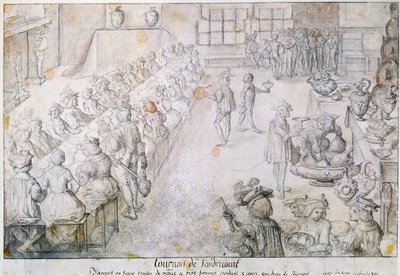 Banket op het Sandricourt Toernooi in 1493 door French School