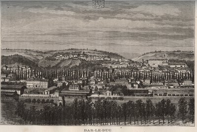 Bar-le-Duc - departement van de Meuse - gravure in 
