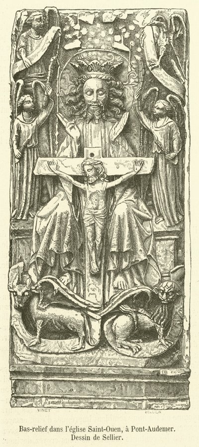 Bas-reliëf in de kerk Saint-Ouen, Pont-Audemer door French School