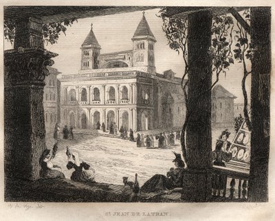 Basiliek van San Giovanni Laterano, Rome - Sint-Jan van Lateranen - Gravure uit 