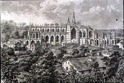 Klooster van Batalha in de jaren 1860 door French School