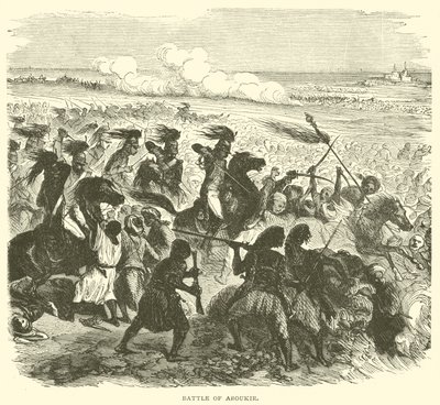 Slag bij Aboukir (gravure) door French School
