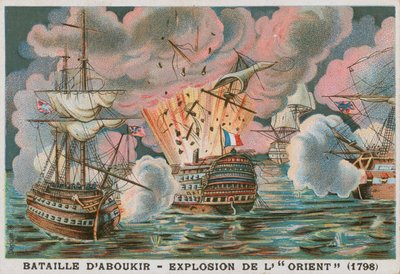 Slag bij Aboukirbaai, 1798 door French School