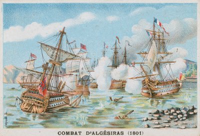 Slag bij Algeciras, 1801 door French School