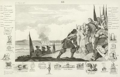 Slag bij Fontenoy, 1745 door French School