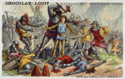 Slag bij Poitiers, Frankrijk, 1356 door French School