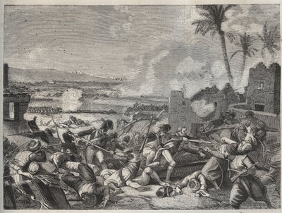 Slag bij Sediman - slag tussen het Franse leger onder bevel van generaal Louis Charles Antoine Desaix (1768-1800) en het Mamlukse leger van Mourad Bey (1750-1801), 7 oktober door French School