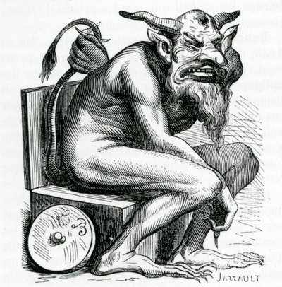 Belphegor, illustratie uit het Dictionnaire Infernal door Jacques Albin Simon Collin de Plancy door French School