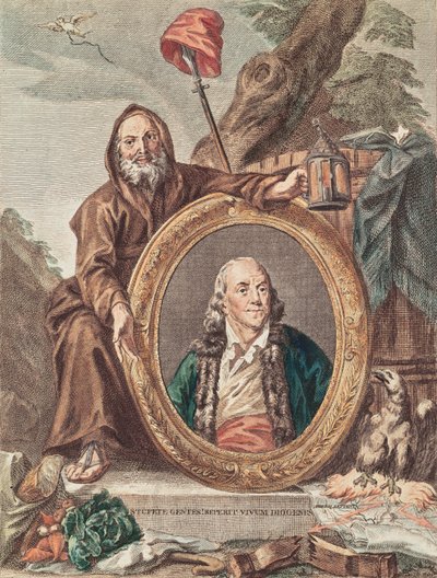 Benjamin Franklin (1706-90) door French School