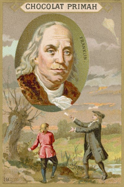 Benjamin Franklin door French School