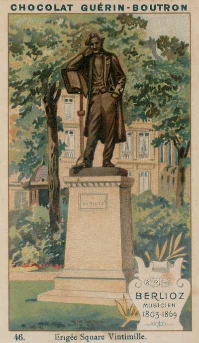 Berlioz, Musicus, 1803-1869, Opgericht op Square Vintimille door French School