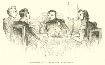 Berthter, Rapp, Napoleon en Murat door French School