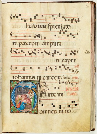 Geboorte van de Maagd, Graduale, f.76 door French School
