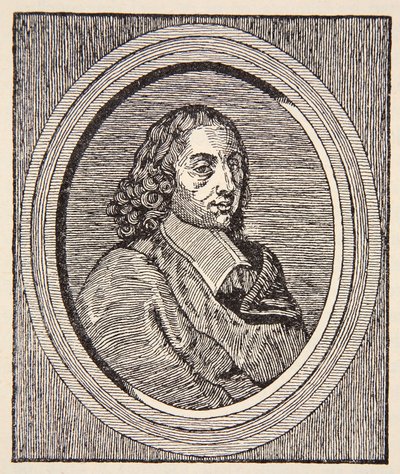 Blaise Pascal, illustratie uit Histoire de la Nation Francaise, Sciences, Volumes I & II, door Gabriel Hanotaux (1853-1944), 1924 door French School