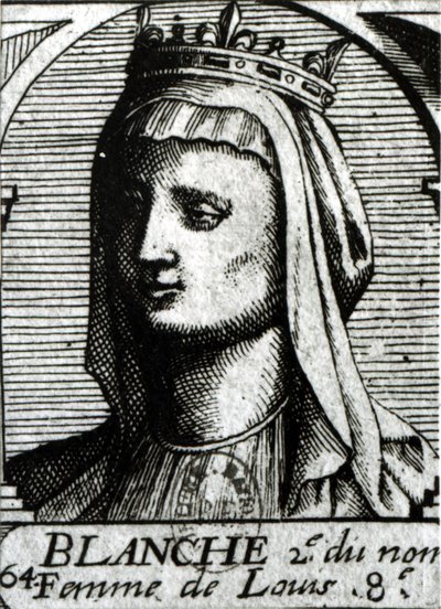 Blanche de Castille (1188-1252) koningin van Frankrijk door French School
